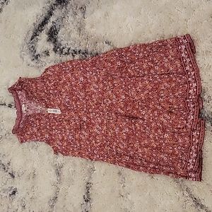 🆕max studio tie-neck red floral summer dress